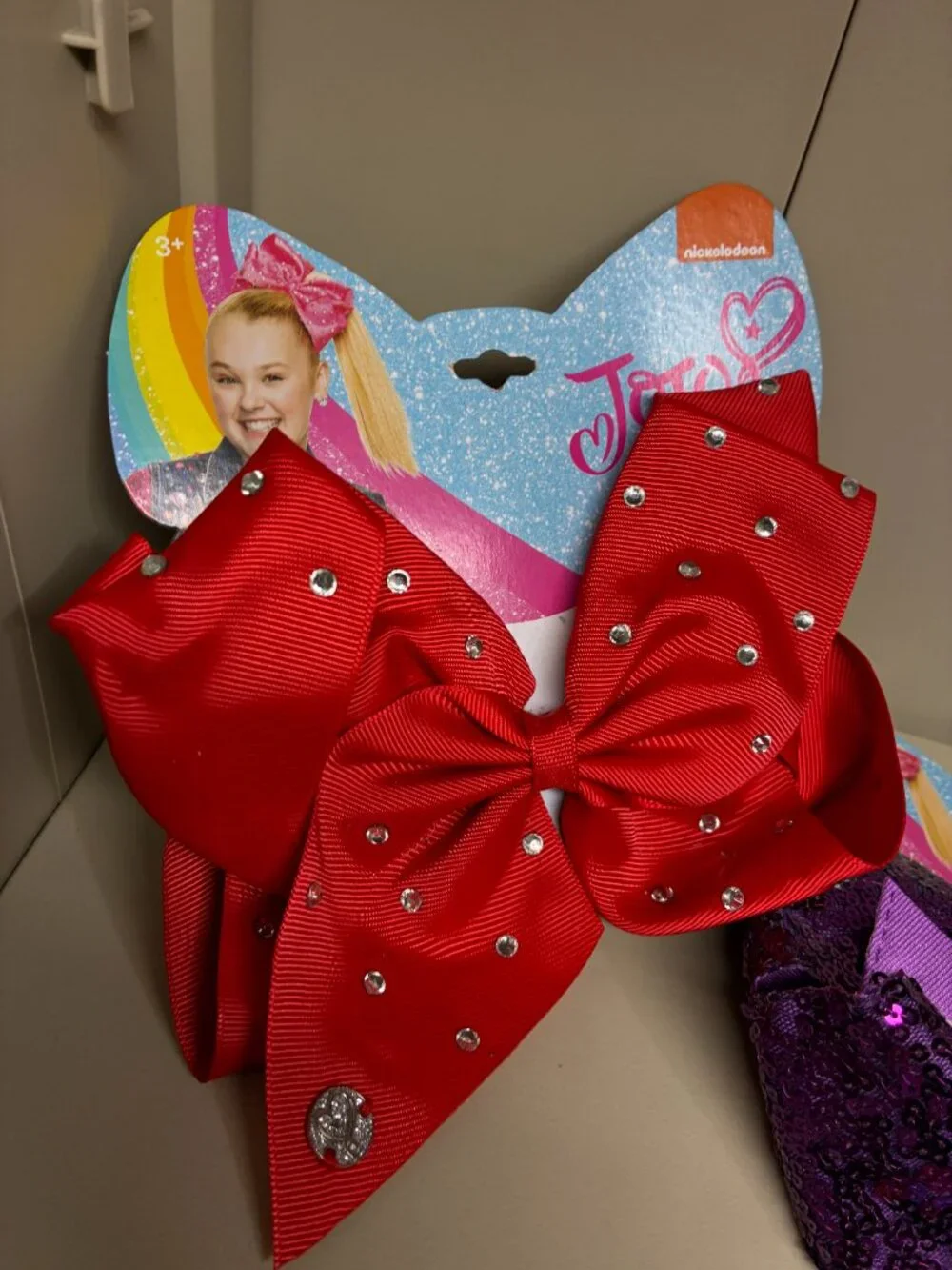 JoJo Siwa Hair Bow Lot of 7 Large Signature Rainbow Black Rhinestone Sequin